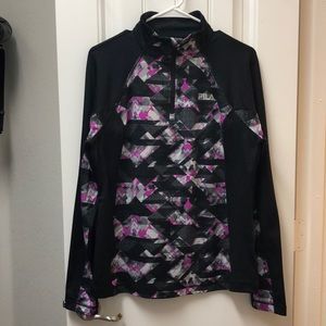 Fila | Women’s Black & Pink Athletic Pullover